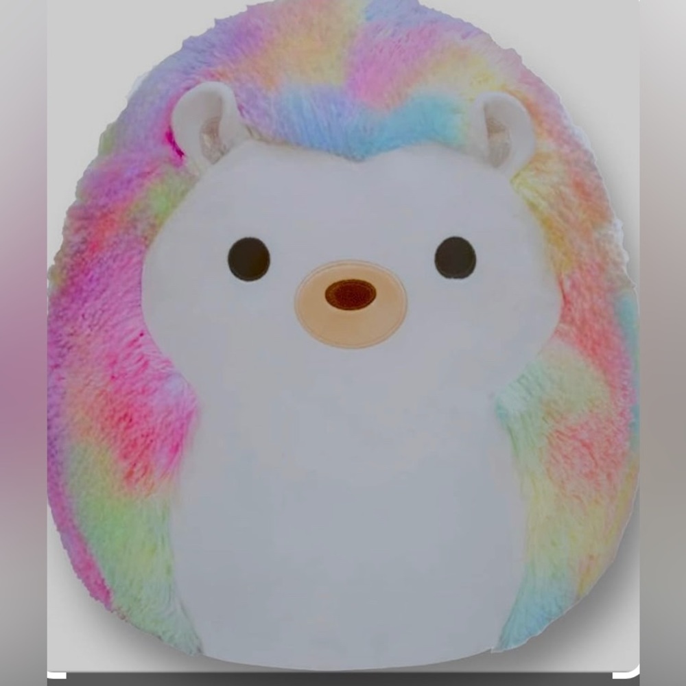 Bowie 16 inch fuzzamallow rainbow hedgehog